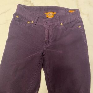 Tory Burch Deep Purple Straight Leg Jeans